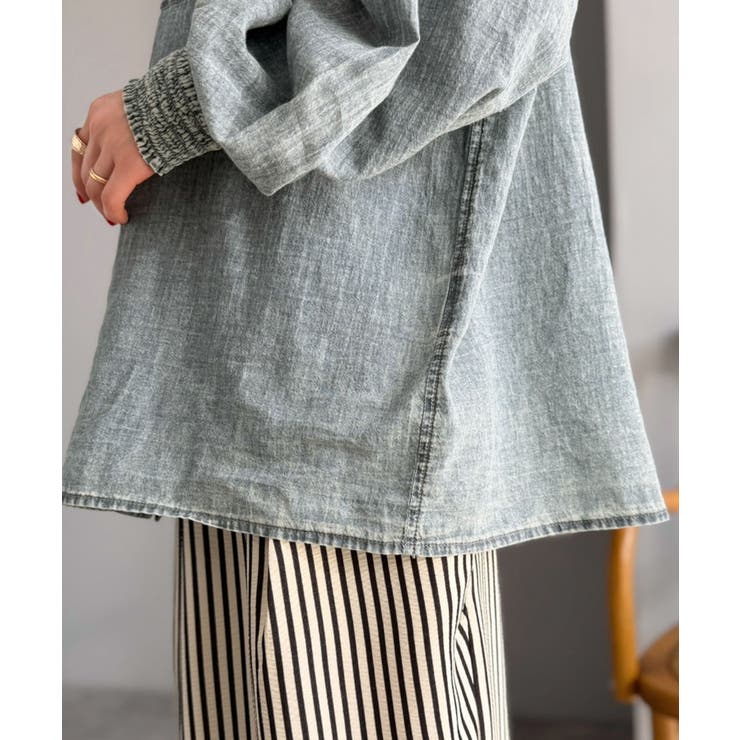 《JaVaジャバコラボ》サラッとコットン100％オーバーサイズ胸ポケットシアーデ… | Classical Elf  | 詳細画像28 