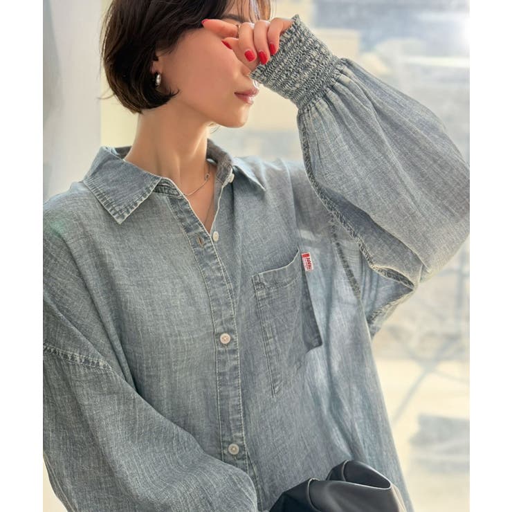 《JaVaジャバコラボ》サラッとコットン100％オーバーサイズ胸ポケットシアーデ… | Classical Elf  | 詳細画像2 