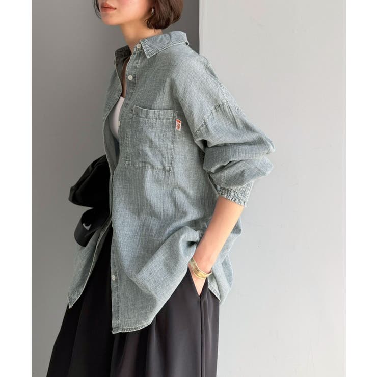 《JaVaジャバコラボ》サラッとコットン100％オーバーサイズ胸ポケットシアーデ… | Classical Elf  | 詳細画像4 