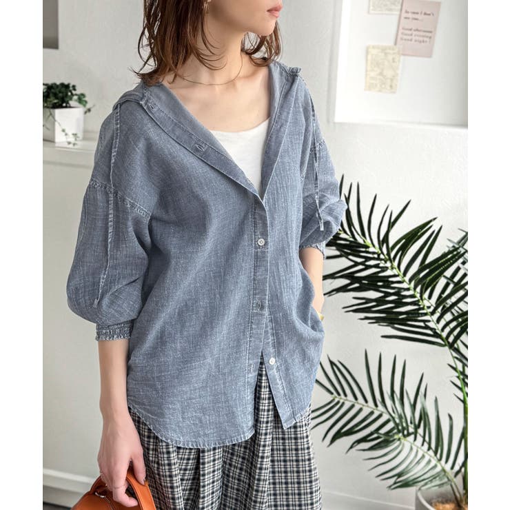 《JaVaジャバコラボ》軽やかに、さらりと。コットン100％フード付き袖シャーリ… | Classical Elf  | 詳細画像18 