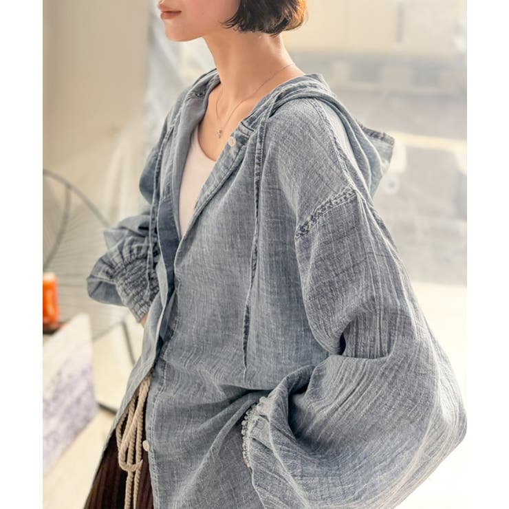 《JaVaジャバコラボ》軽やかに、さらりと。コットン100％フード付き袖シャーリ… | Classical Elf  | 詳細画像2 