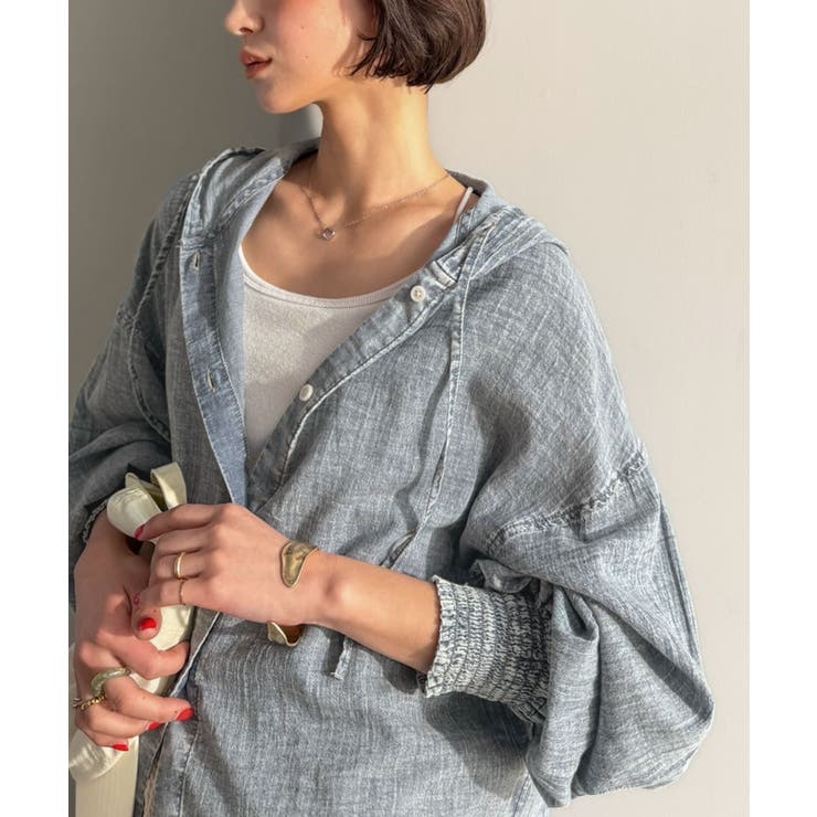 《JaVaジャバコラボ》軽やかに、さらりと。コットン100％フード付き袖シャーリ… | Classical Elf  | 詳細画像4 