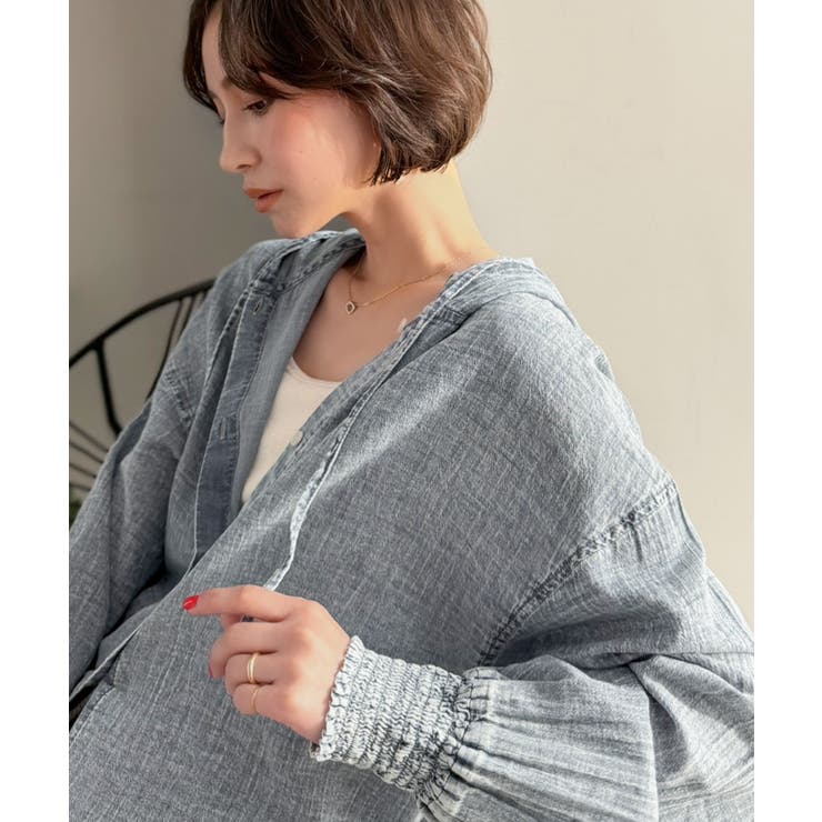 《JaVaジャバコラボ》軽やかに、さらりと。コットン100％フード付き袖シャーリ… | Classical Elf  | 詳細画像5 