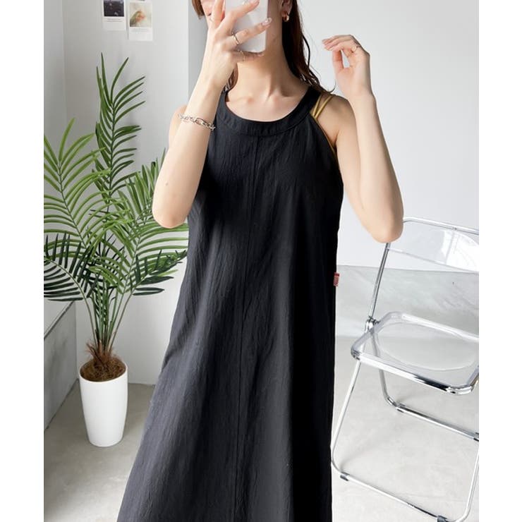 大人カジュアル。綿100%ワッシャー素材アメリカンスリーブワンピース | Classical Elf  | 詳細画像13