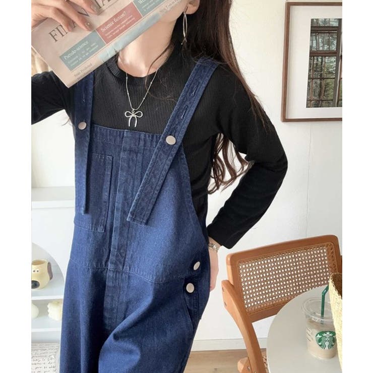 ワンウォッシュ | 大人の魅力惹き出すデニム。綿100％フロントデザインサロペット | Classical Elf 