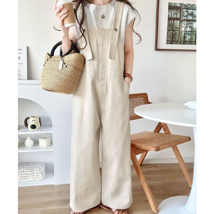 大人の魅力惹き出すデニム。綿100％フロントデザインサロペット | Classical Elf  | 詳細画像3 