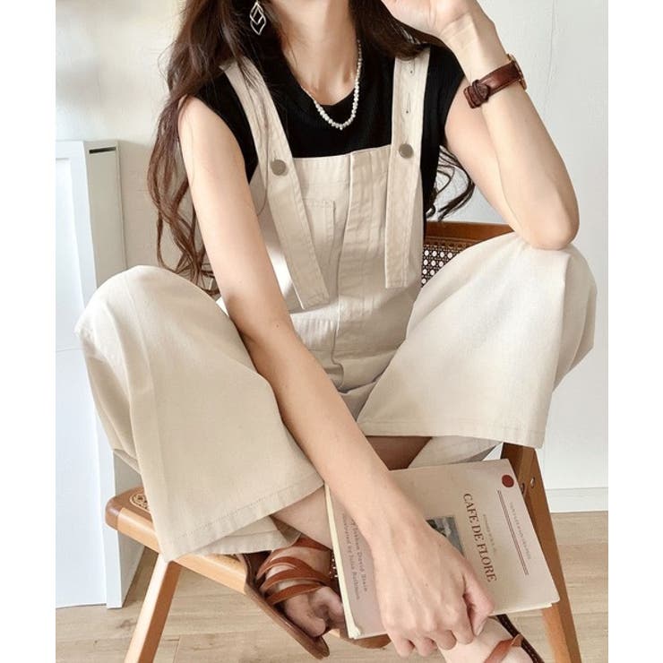 大人の魅力惹き出すデニム。綿100％フロントデザインサロペット | Classical Elf  | 詳細画像6 