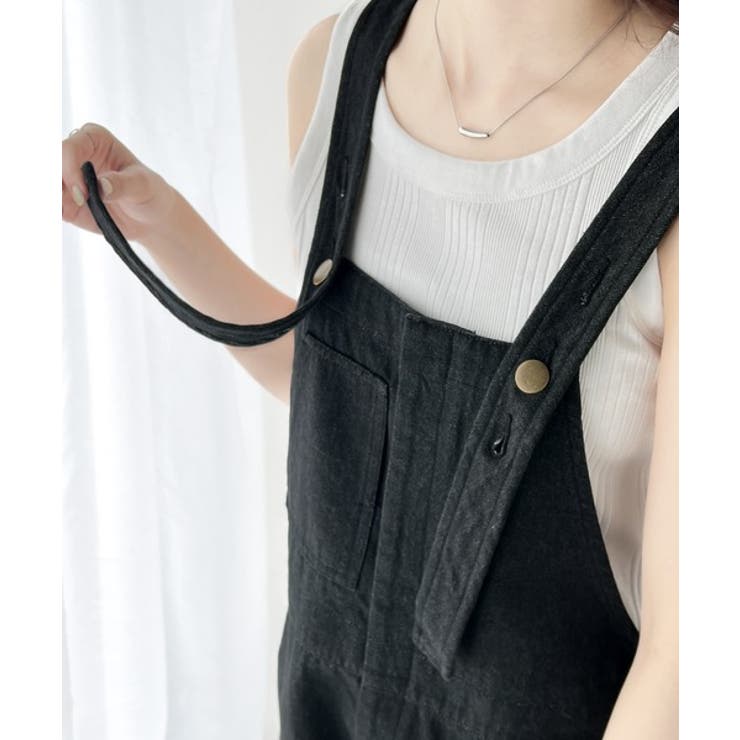 ✨試着のみ✨　45R ワークサロペット　オーバーオール　エプロン　チノ　ベージュ 無印良品 サロペット オーバーオール 婦人 ストレッチチノ