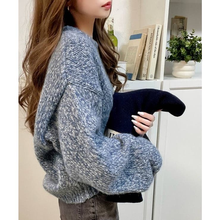 エボニー EBONY 19AW ループ フリンジ ハンド ニット セーター 長袖 エボニー EBONY 19AW ループ フリンジ ハンド ニット セーター 長袖