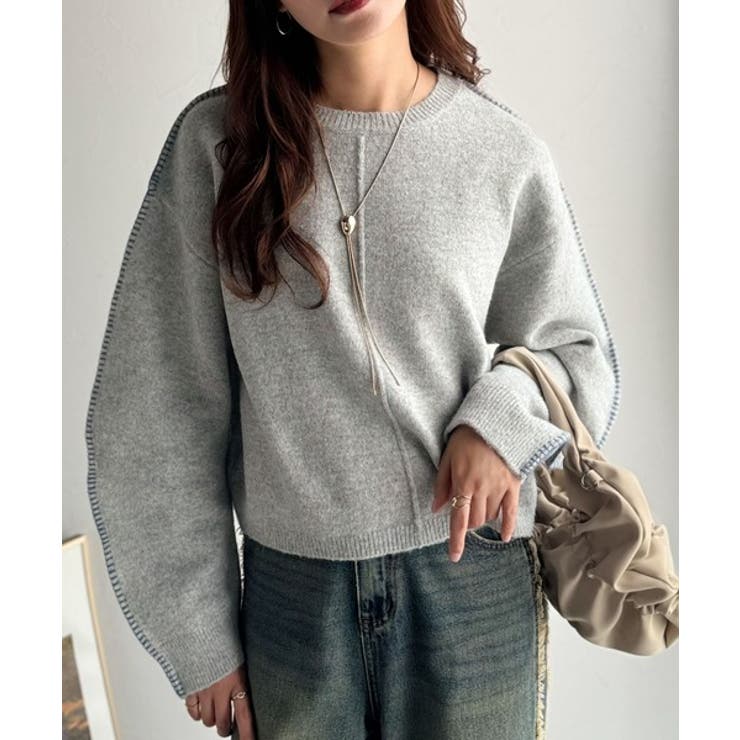 《JaVaジャバ コラボ》一枚でこなれる、立体感スリーブ×配色ステッチ。バナナス… | Classical Elf  | 詳細画像12 