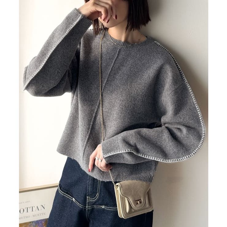 《JaVaジャバ コラボ》一枚でこなれる、立体感スリーブ×配色ステッチ。バナナス… | Classical Elf  | 詳細画像17 