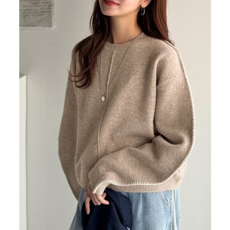 《JaVaジャバ コラボ》一枚でこなれる、立体感スリーブ×配色ステッチ。バナナス… | Classical Elf  | 詳細画像20 