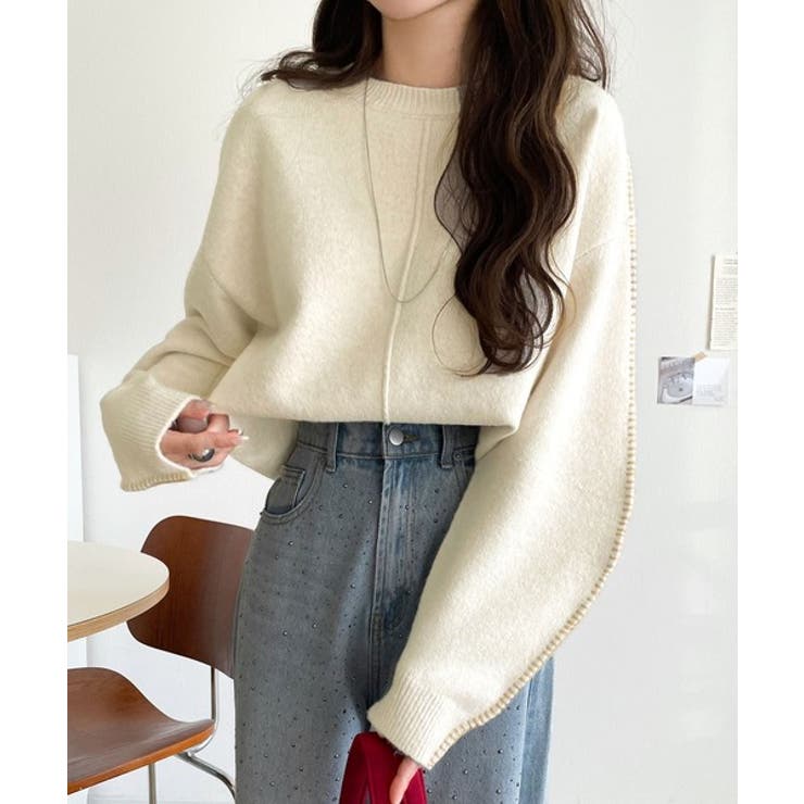 《JaVaジャバ コラボ》一枚でこなれる、立体感スリーブ×配色ステッチ。バナナス… | Classical Elf  | 詳細画像3 