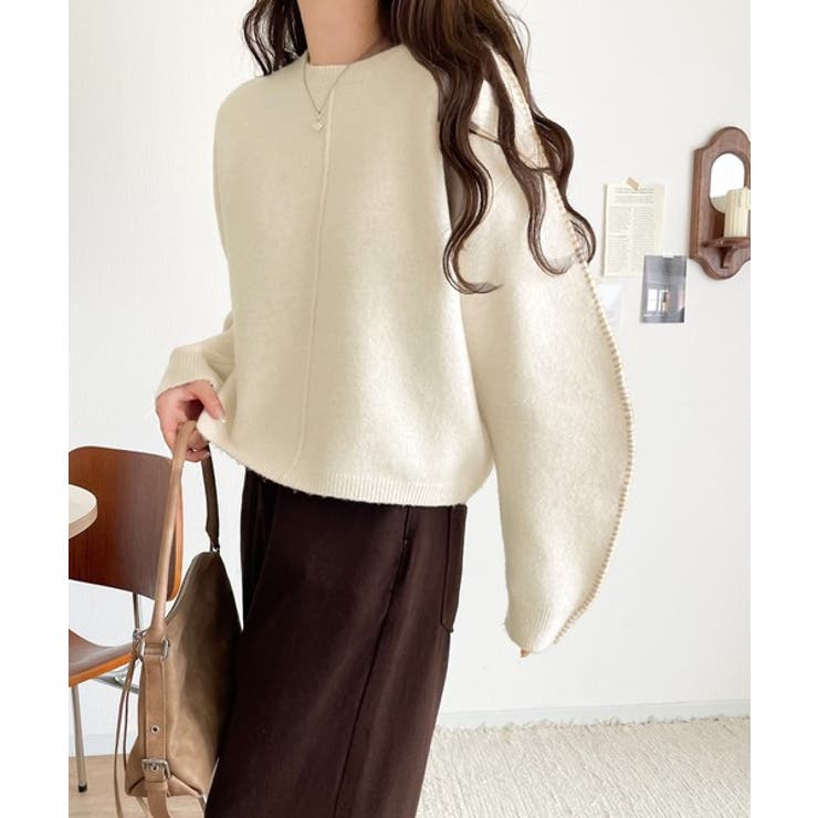 《JaVaジャバ コラボ》一枚でこなれる、立体感スリーブ×配色ステッチ。バナナス… | Classical Elf  | 詳細画像5 