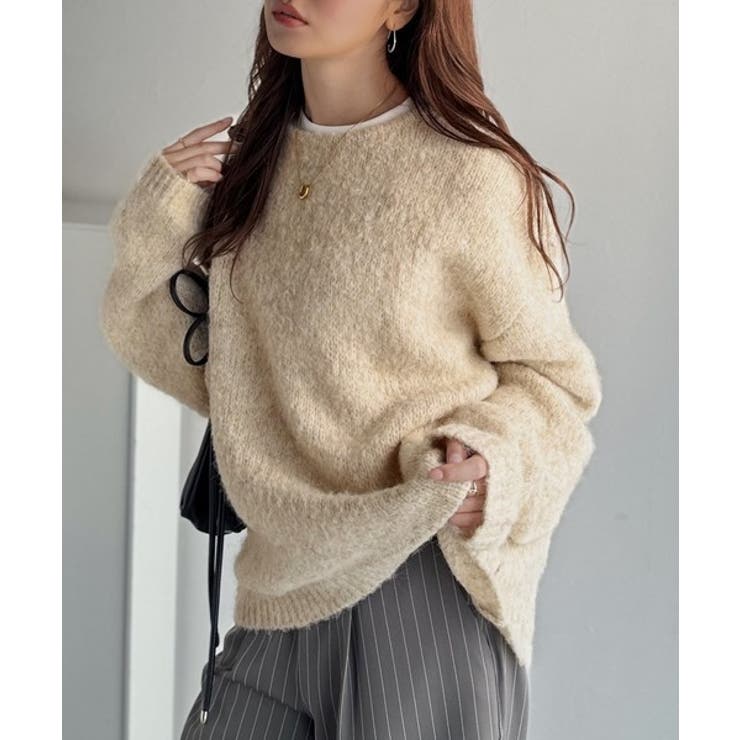 《JaVaジャバコラボ》秋冬の鉄板。日常にふわふわな彩りを。クルーネックミックス… | Classical Elf  | 詳細画像6 