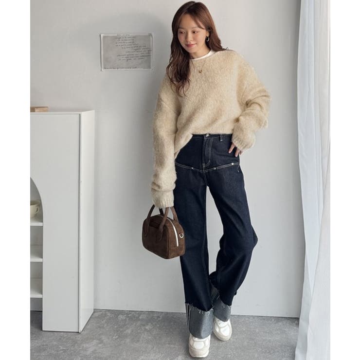 《JaVaジャバコラボ》秋冬の鉄板。日常にふわふわな彩りを。クルーネックミックス… | Classical Elf  | 詳細画像8 