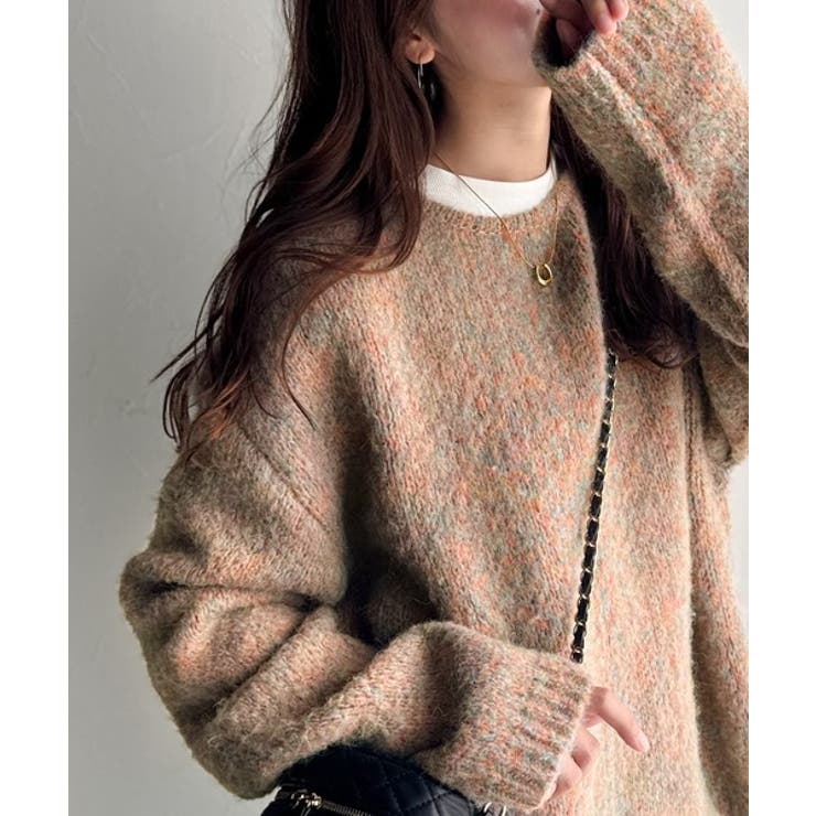 ピンク | 《JaVaジャバコラボ》秋冬の鉄板。日常にふわふわな彩りを。クルーネックミックス… | Classical Elf 