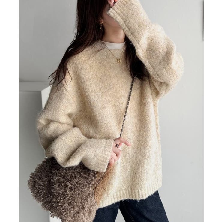 《JaVaジャバコラボ》秋冬の鉄板。日常にふわふわな彩りを。クルーネックミックス… | Classical Elf  | 詳細画像3 