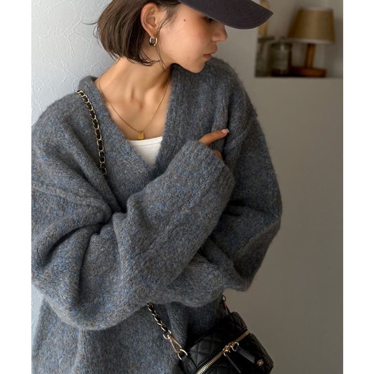 《JaVaジャバコラボ》大人カジュアルならこの1枚。ミックスカラー深Vネックニッ… | Classical Elf  | 詳細画像11 