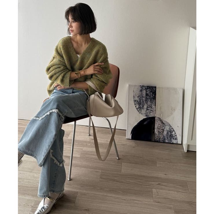 《JaVaジャバコラボ》大人カジュアルならこの1枚。ミックスカラー深Vネックニッ… | Classical Elf  | 詳細画像21 