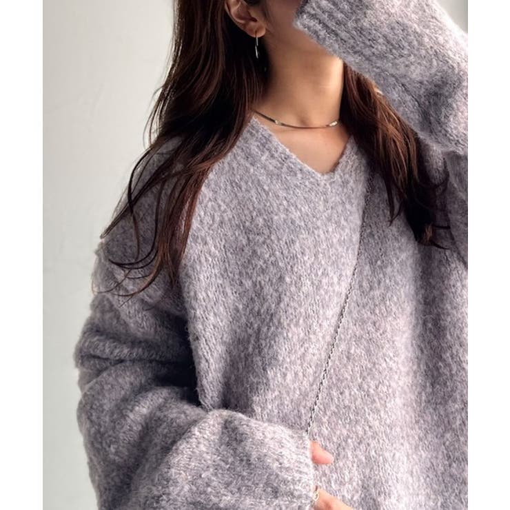 《JaVaジャバコラボ》大人カジュアルならこの1枚。ミックスカラー深Vネックニッ… | Classical Elf  | 詳細画像22 