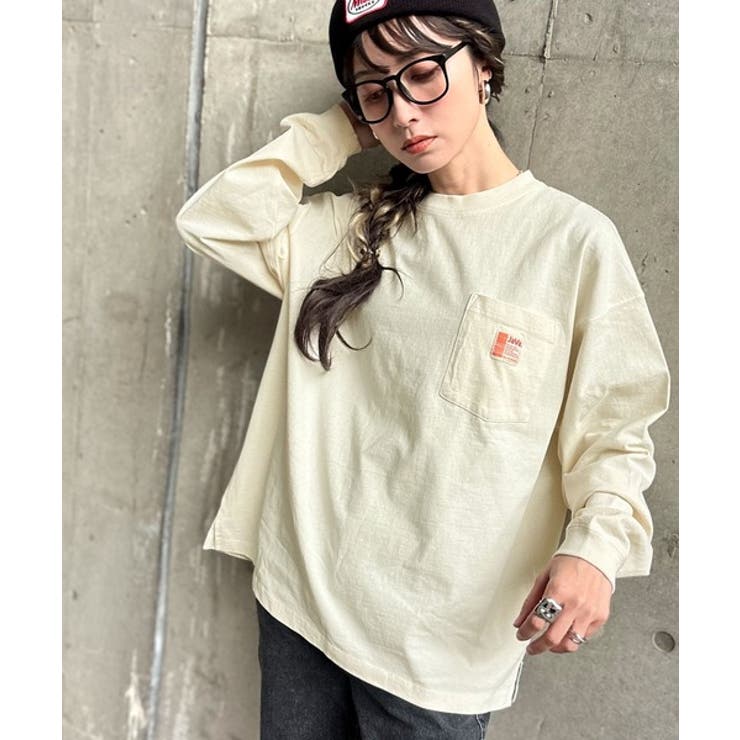 JaVaジャバ コラボ》綿100%ピグメント加工ポケット付きロング JaVaジャバ コラボ》綿100%ピグメント加工ポケット付きロング