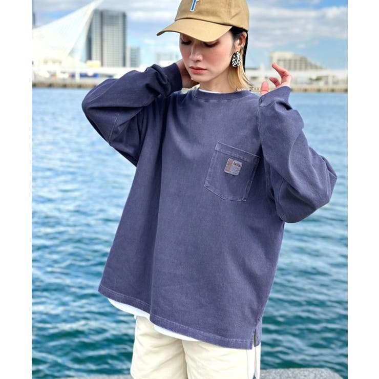 JaVaジャバ コラボ》綿100％ピグメント加工ポケット付きロング