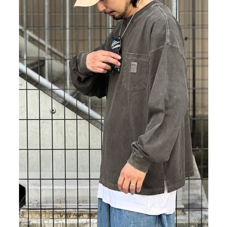 JaVaジャバ コラボ》綿100％ピグメント加工ポケット付きロング