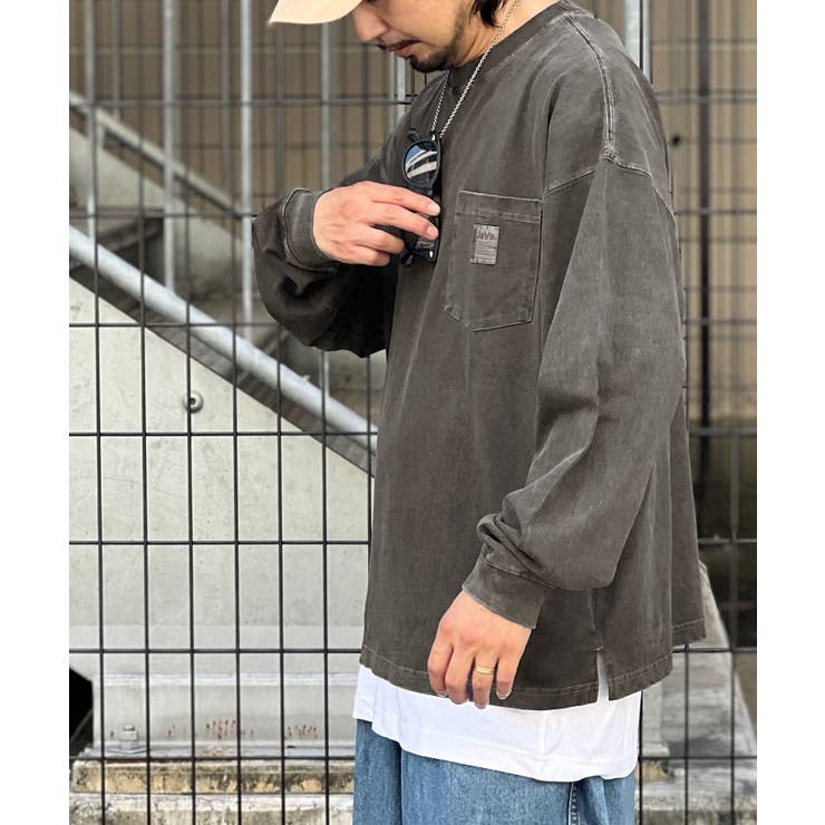 《JaVaジャバ コラボ》綿100％ピグメント加工ポケット付きロングTee | Classical Elf Men | 詳細画像8 