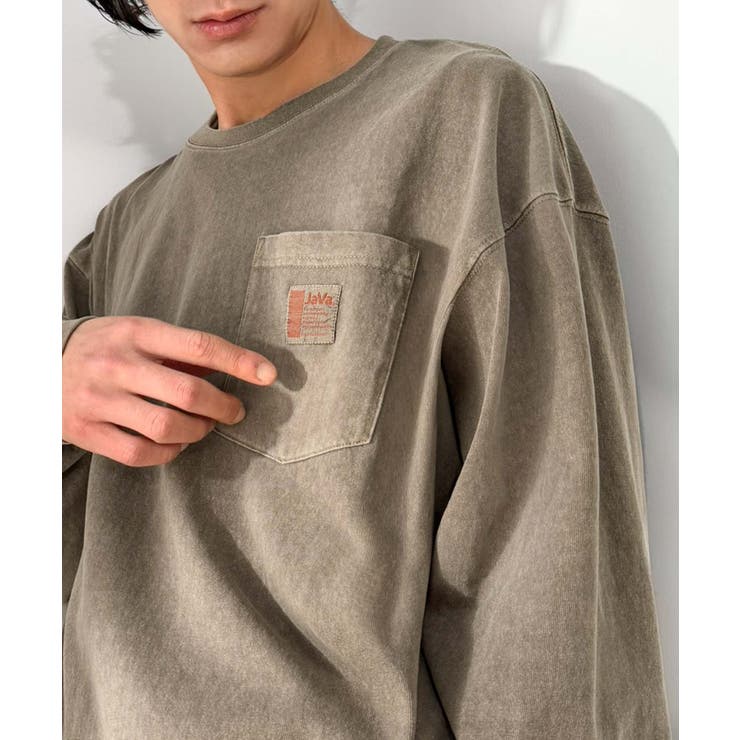 《JaVaジャバ コラボ》綿100％ピグメント加工ポケット付きロングTee | Classical Elf Men | 詳細画像11 