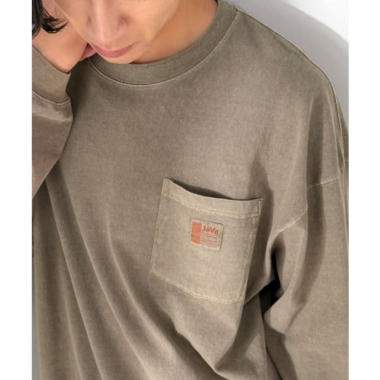 《JaVaジャバ コラボ》綿100％ピグメント加工ポケット付きロングTee | Classical Elf Men | 詳細画像15 
