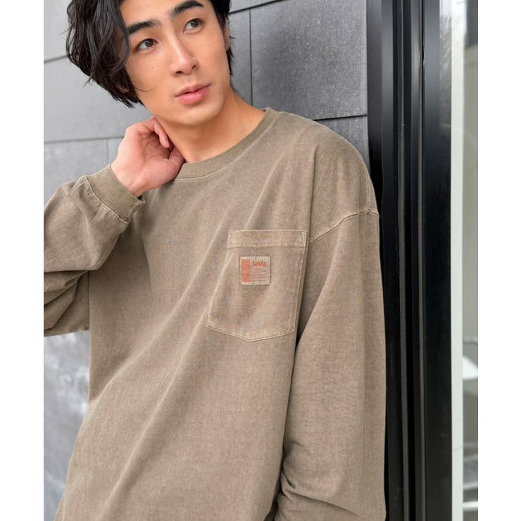 《JaVaジャバ コラボ》綿100％ピグメント加工ポケット付きロングTee | Classical Elf Men | 詳細画像19 