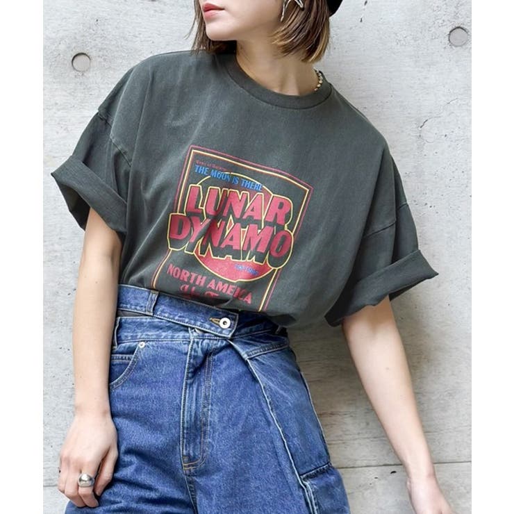 キャッチーな大人夏Tee。綿100%ピグメントロゴビッグTシャツ[品番：WZ000004654]｜Classical Elf  （クラシカルエルフ）のレディースファッション通販｜SHOPLIST（ショップリスト）