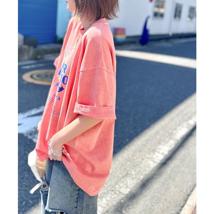 キャッチーな大人夏Tee。綿100%ピグメントロゴビッグTシャツ | Classical Elf  | 詳細画像40 