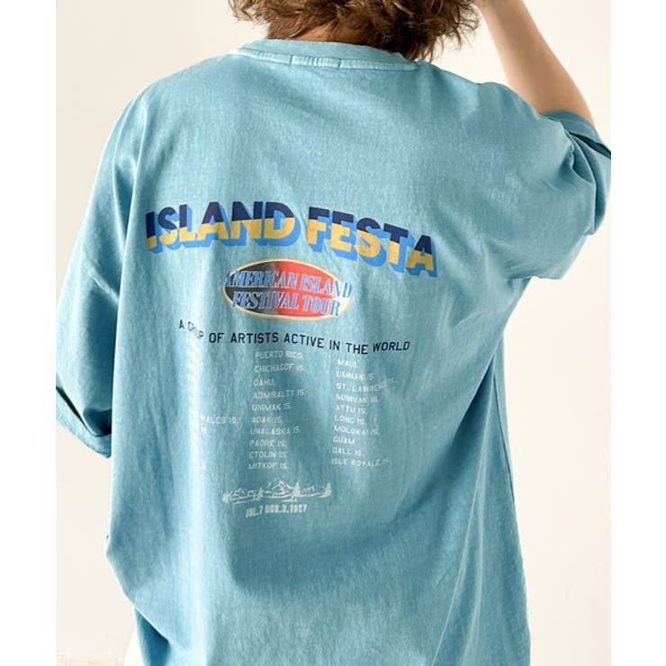 こなれた大人カジュアルスタイルの主役に。綿100%フェスロゴピグメントTシャツ | Classical Elf  | 詳細画像8 