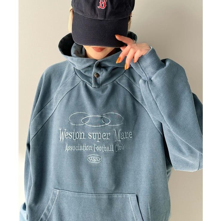 個性が際立つアートな一着！ヴィンテージ風フットボールデザインピグメントパーカー | Classical Elf  | 詳細画像19 