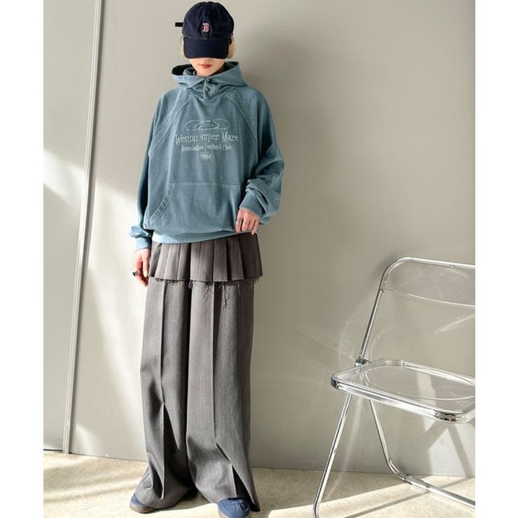 個性が際立つアートな一着！ヴィンテージ風フットボールデザインピグメントパーカー | Classical Elf  | 詳細画像21 