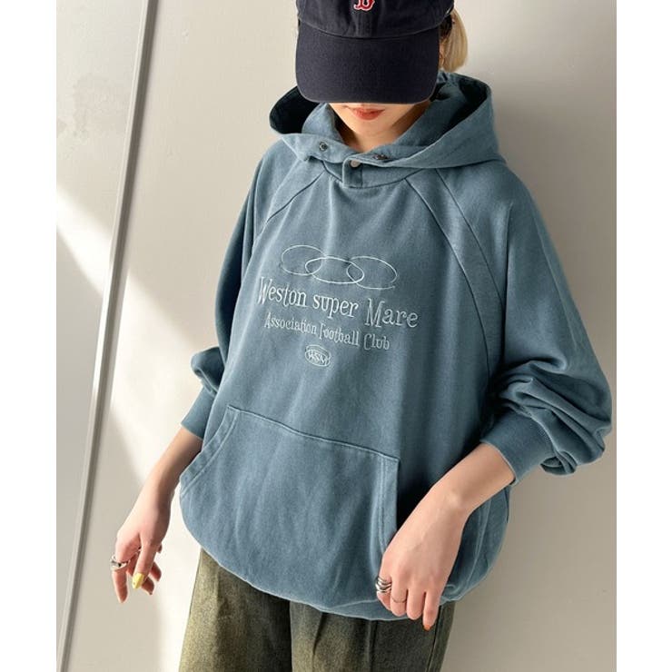 個性が際立つアートな一着！ヴィンテージ風フットボールデザインピグメントパーカー | Classical Elf  | 詳細画像22 