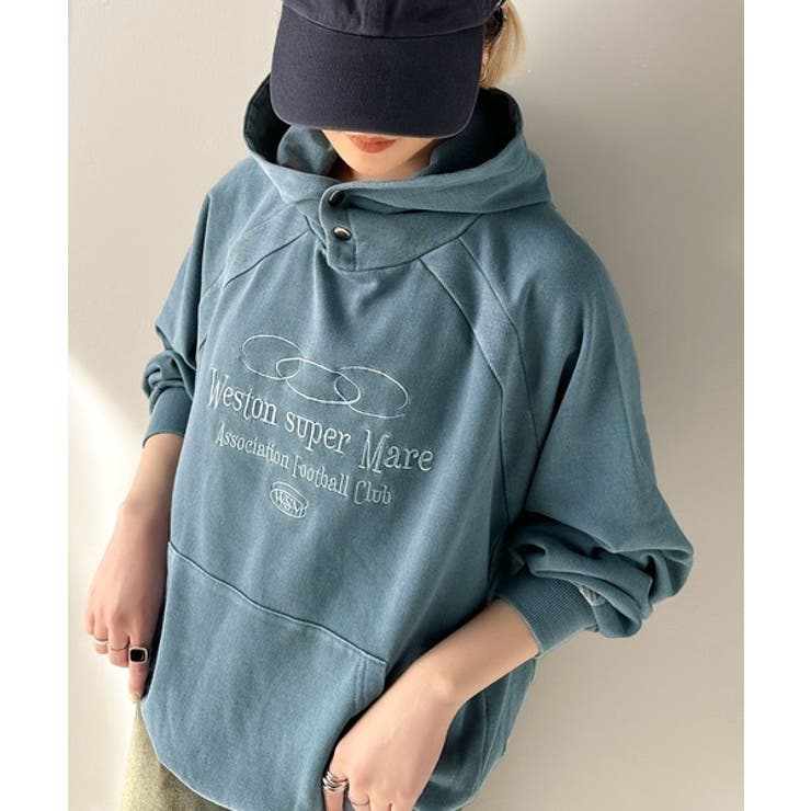 個性が際立つアートな一着！ヴィンテージ風フットボールデザインピグメントパーカー | Classical Elf  | 詳細画像24 