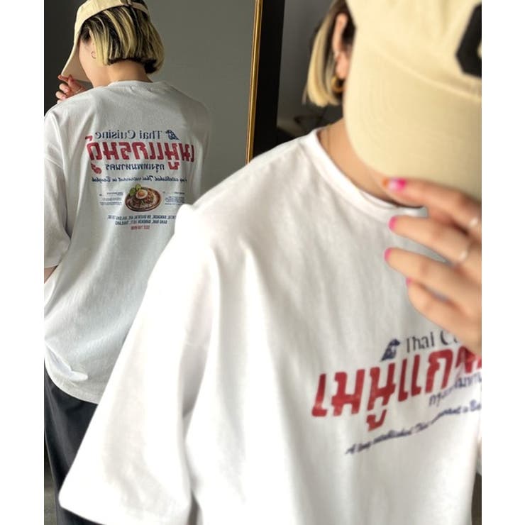 《JaVaジャバコラボ》お洒落見え確定。綿100％タイ料理メニュー風プリントルー… | Classical Elf  | 詳細画像7 