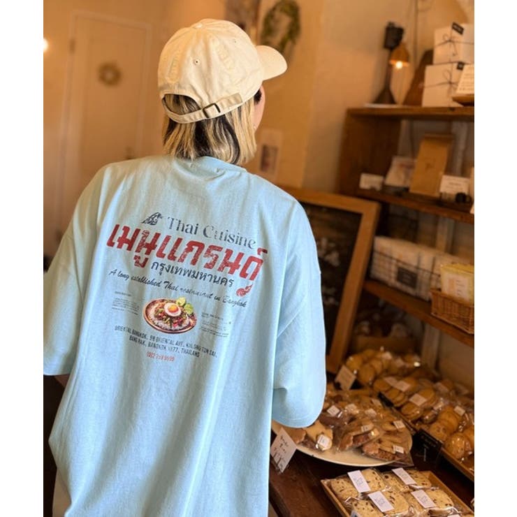 《JaVaジャバコラボ》お洒落見え確定。綿100％タイ料理メニュー風プリントルー… | Classical Elf  | 詳細画像34 