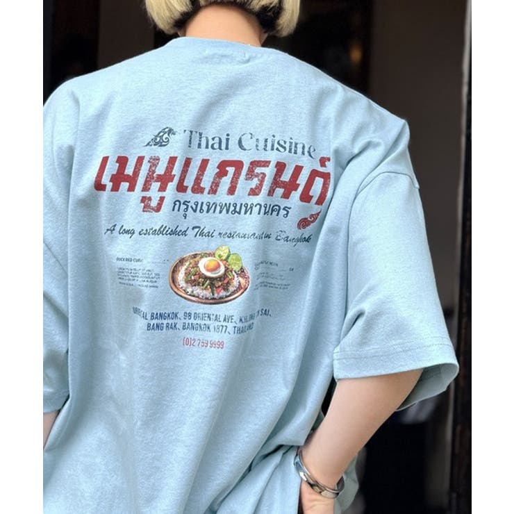 《JaVaジャバコラボ》お洒落見え確定。綿100％タイ料理メニュー風プリントルー… | Classical Elf  | 詳細画像36 