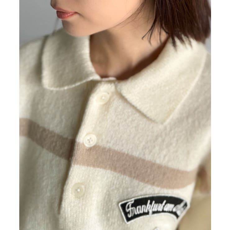 《JaVaジャバコラボ》魅せる、トラッド感。ワッペンデザインラガーポロニット（長… | Classical Elf  | 詳細画像30 