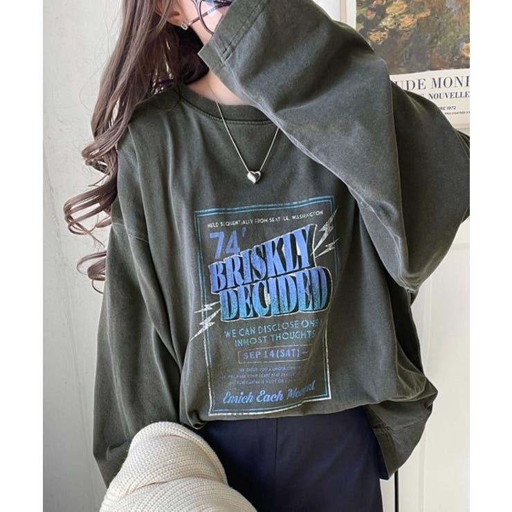 Bツアー長袖 | 《Javaジャバコラボ》ゆるっとカジュアルに着こなす。綿100%ピグメント加工グ… | Classical Elf 