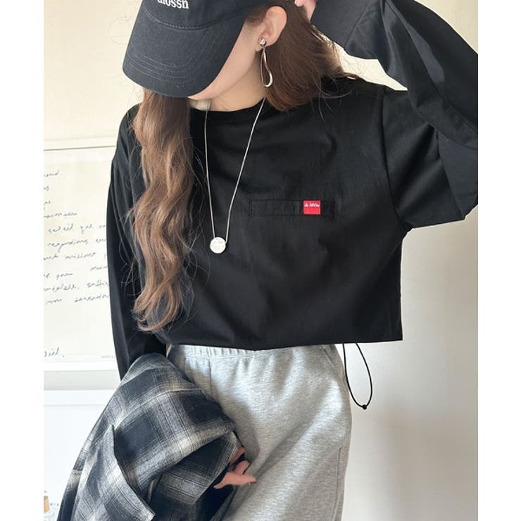 シンプルなのに格上げ。綿100％シルケット素材裾ドロストオーバーサイズTシャツ | Classical Elf  | 詳細画像27 