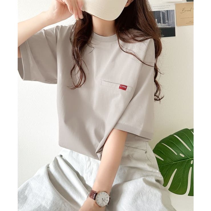 シンプルなのに格上げ。綿100％シルケット素材裾ドロストオーバーサイズTシャツ | Classical Elf  | 詳細画像45 