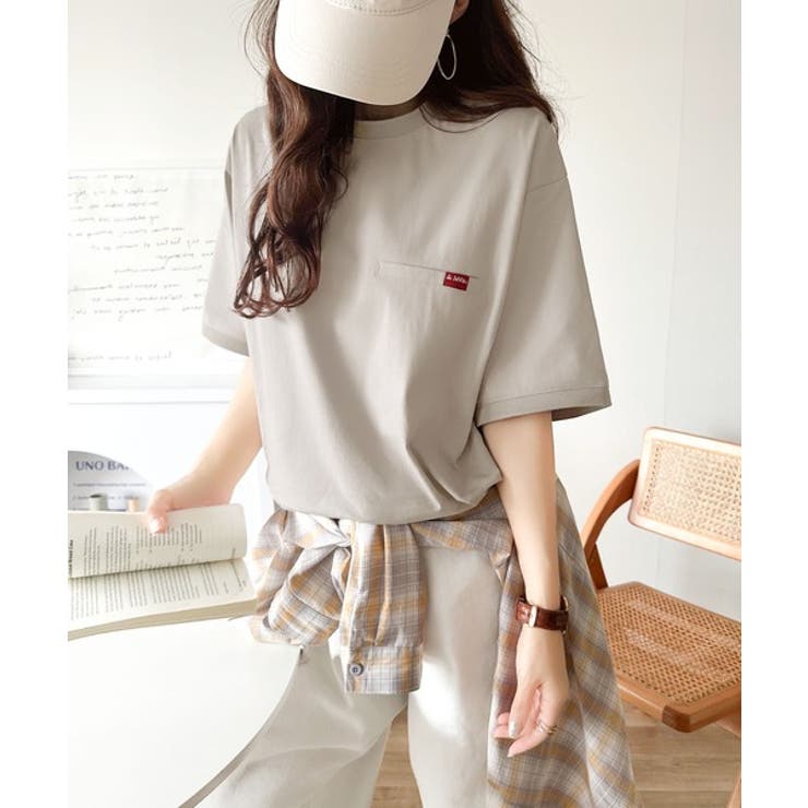 シンプルなのに格上げ。綿100％シルケット素材裾ドロストオーバーサイズTシャツ | Classical Elf  | 詳細画像48 