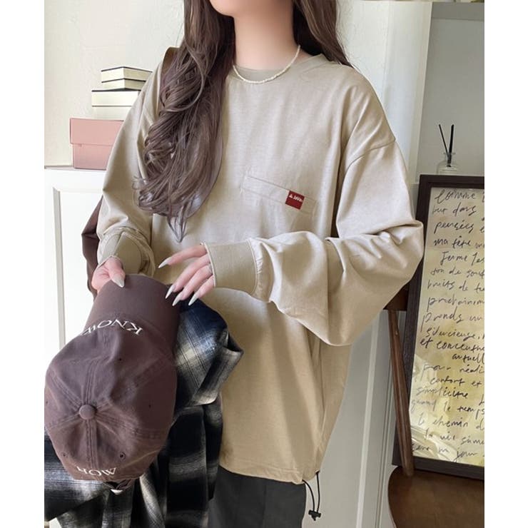 シンプルなのに格上げ。綿100％シルケット素材裾ドロストオーバーサイズTシャツ | Classical Elf  | 詳細画像56 