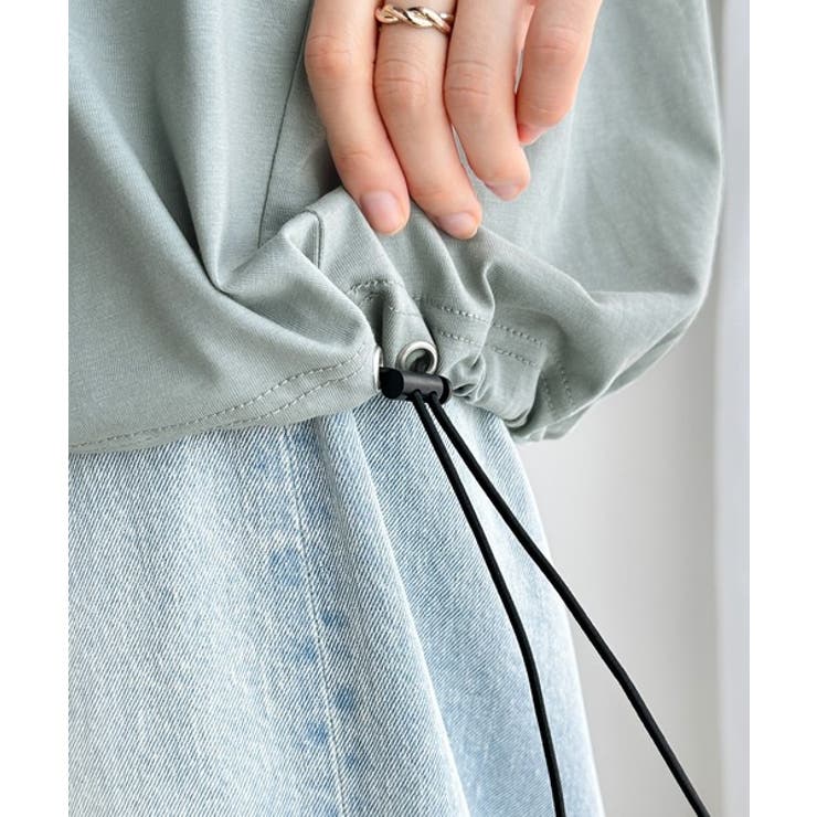 シンプルなのに格上げ。綿100％シルケット素材裾ドロストオーバーサイズTシャツ | Classical Elf  | 詳細画像71 