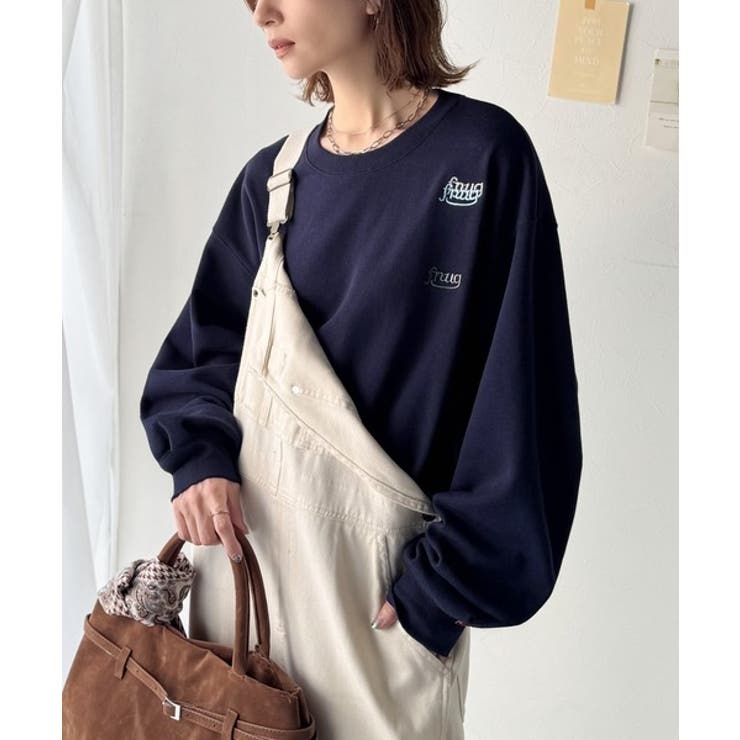 着るだけで今っぽさ叶う。ランダム刺繍クロップド丈裏起毛スウェット | Classical Elf  | 詳細画像21 